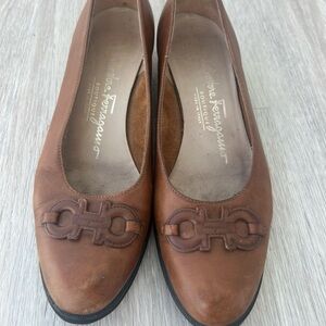 Vintage Salvator Ferragamo Petite/Jr leather Shoes Wmn 2.5-3 Youth 1-1.5 luxury